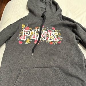 PINK hoodie with flowers